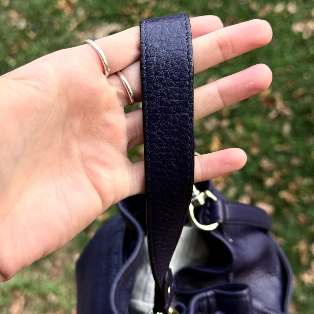 Coach Purple Leather Bucket Bag - Picture 9 of 16